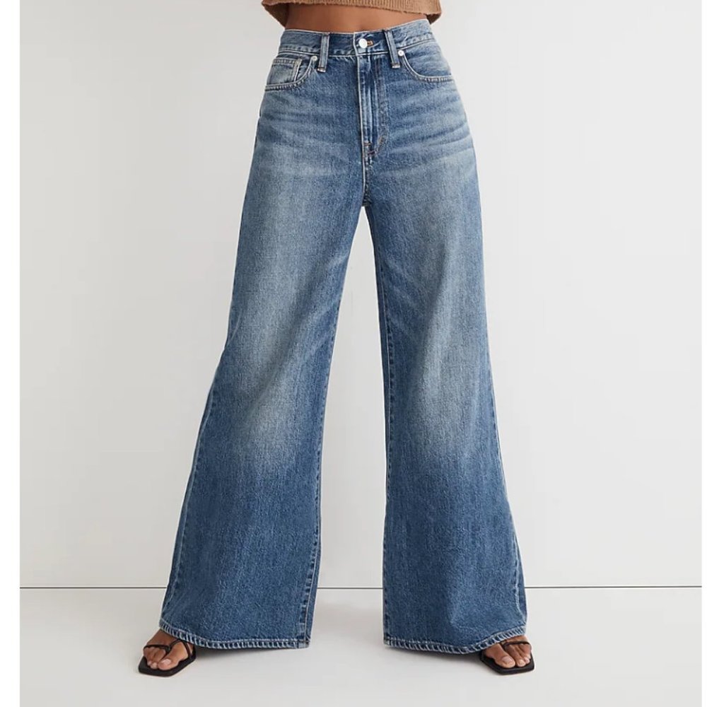 NEW madewell extrawide leg jeans in montauk wash sz 27